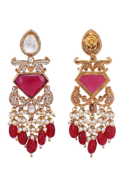 Diamond Carved Cutwork Necklace Set 
