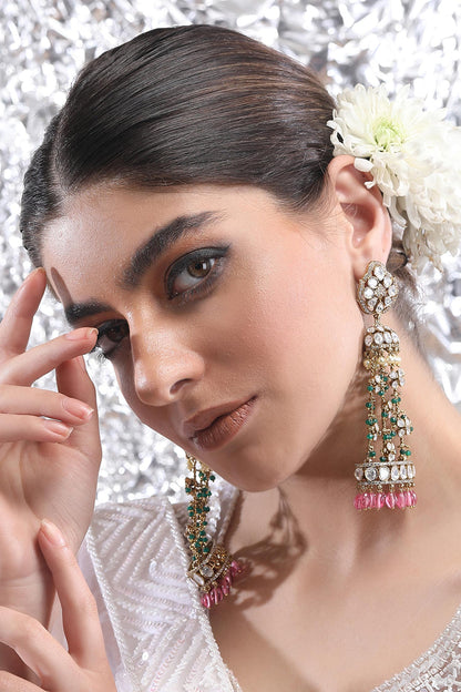 Kundan Embellished Jhumkas 