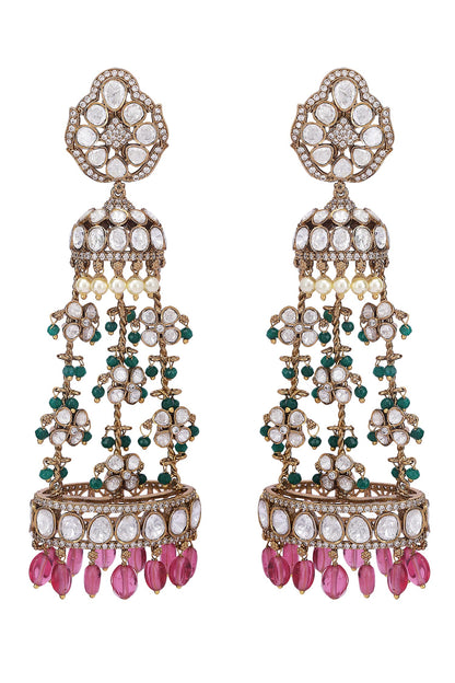 Kundan Embellished Jhumkas 