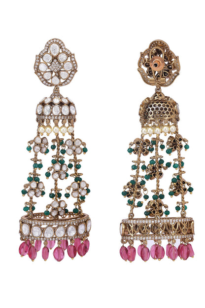 Kundan Embellished Jhumkas 