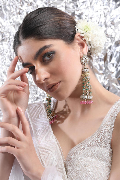 Kundan Embellished Jhumkas 