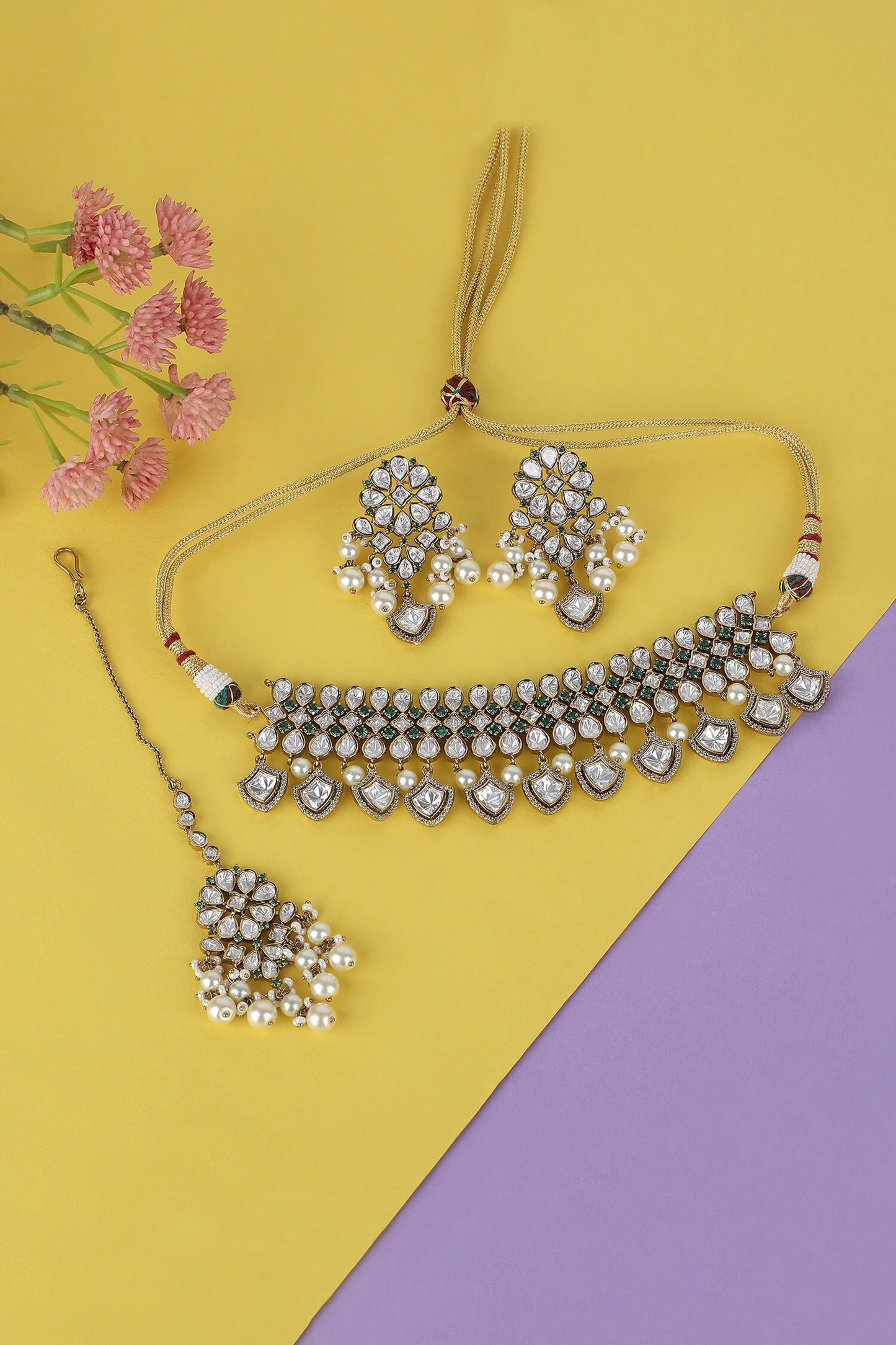 Kundan Embellished Choker Set 