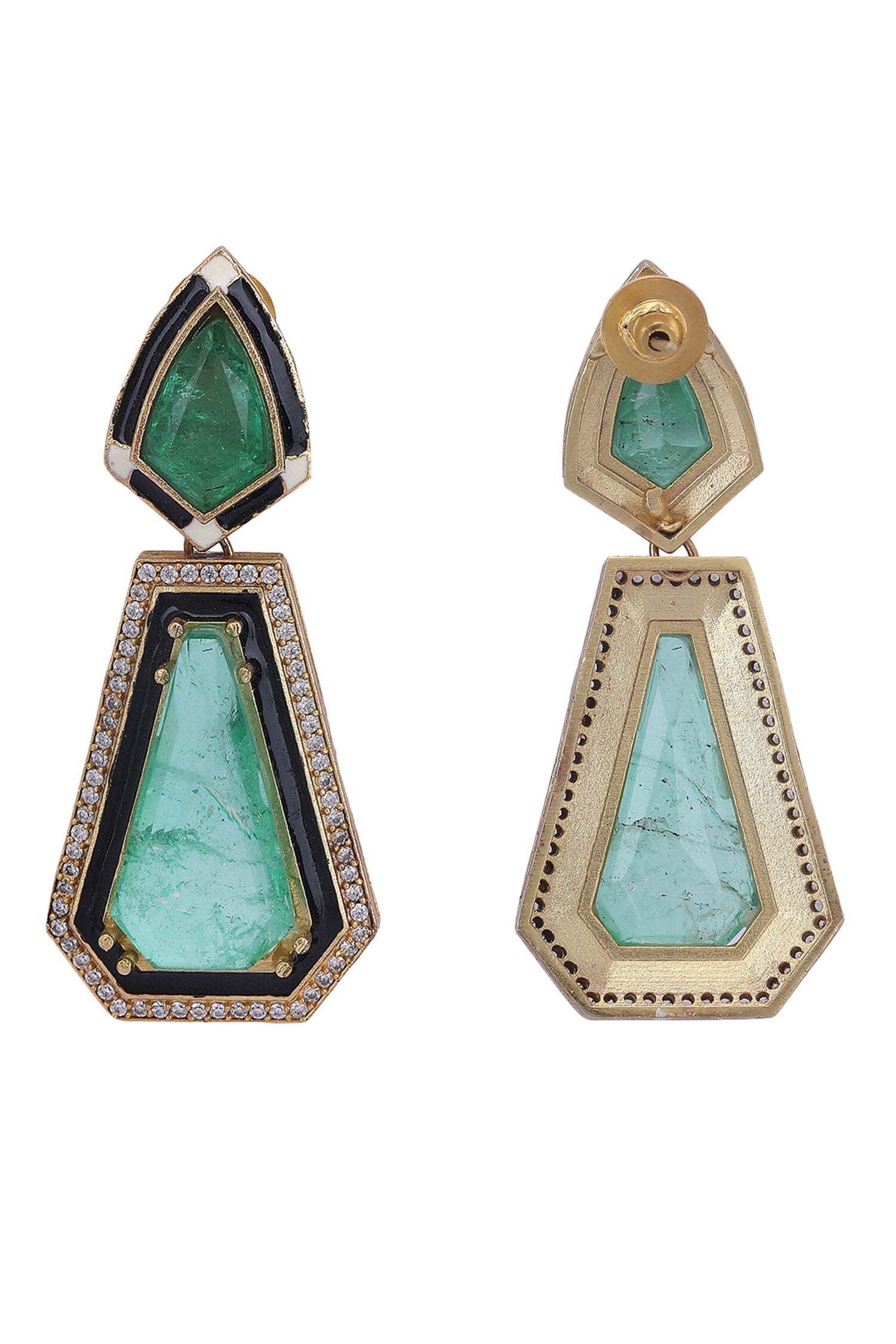 Tear Drop Carved Earrings 