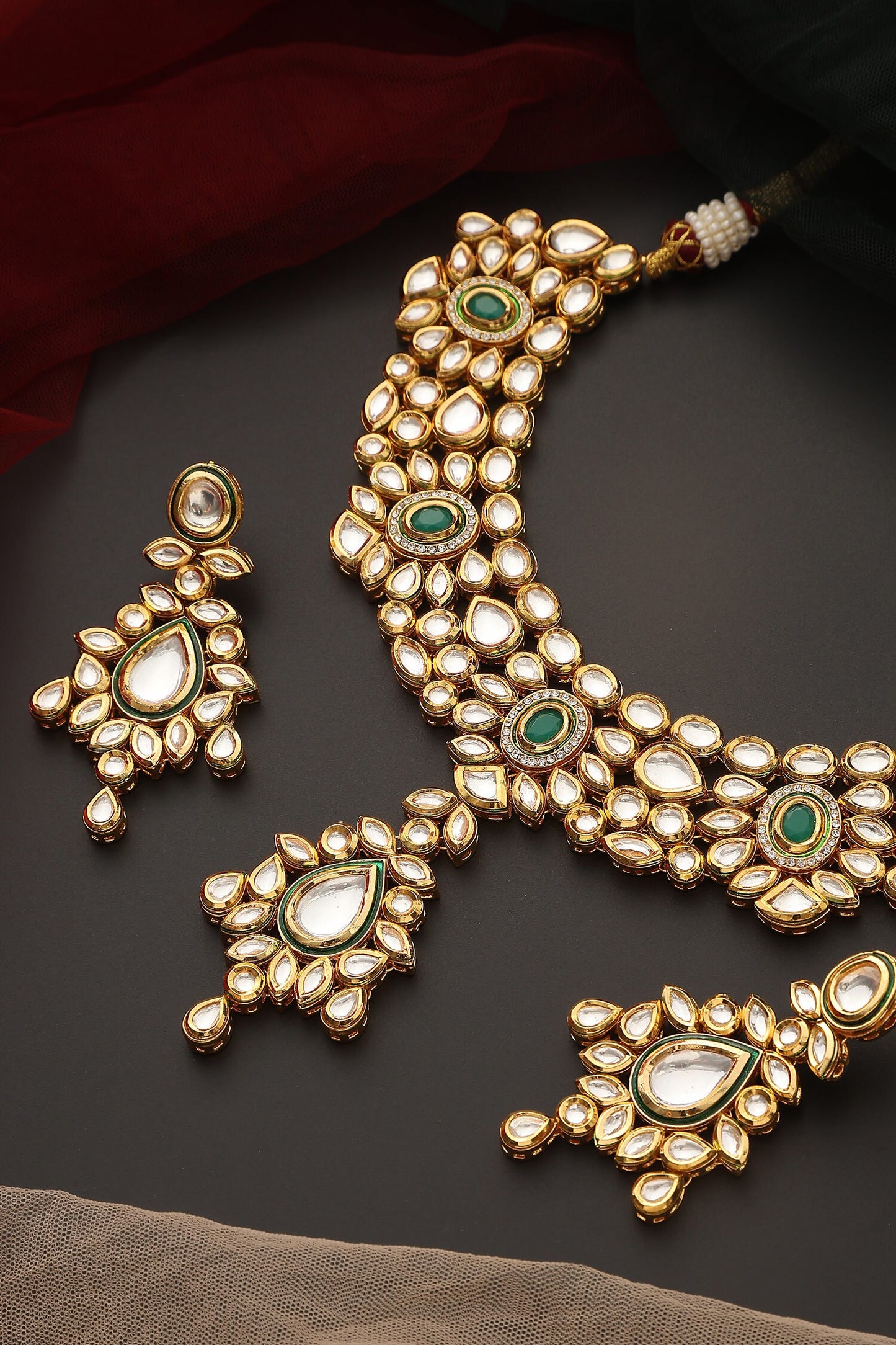 Kundan Studded Necklace Set 