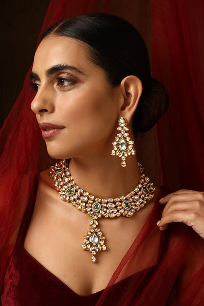 Kundan Studded Necklace Set 
