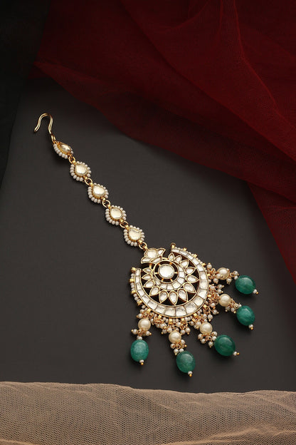 Floral Chand Cutwork Maangtikka 