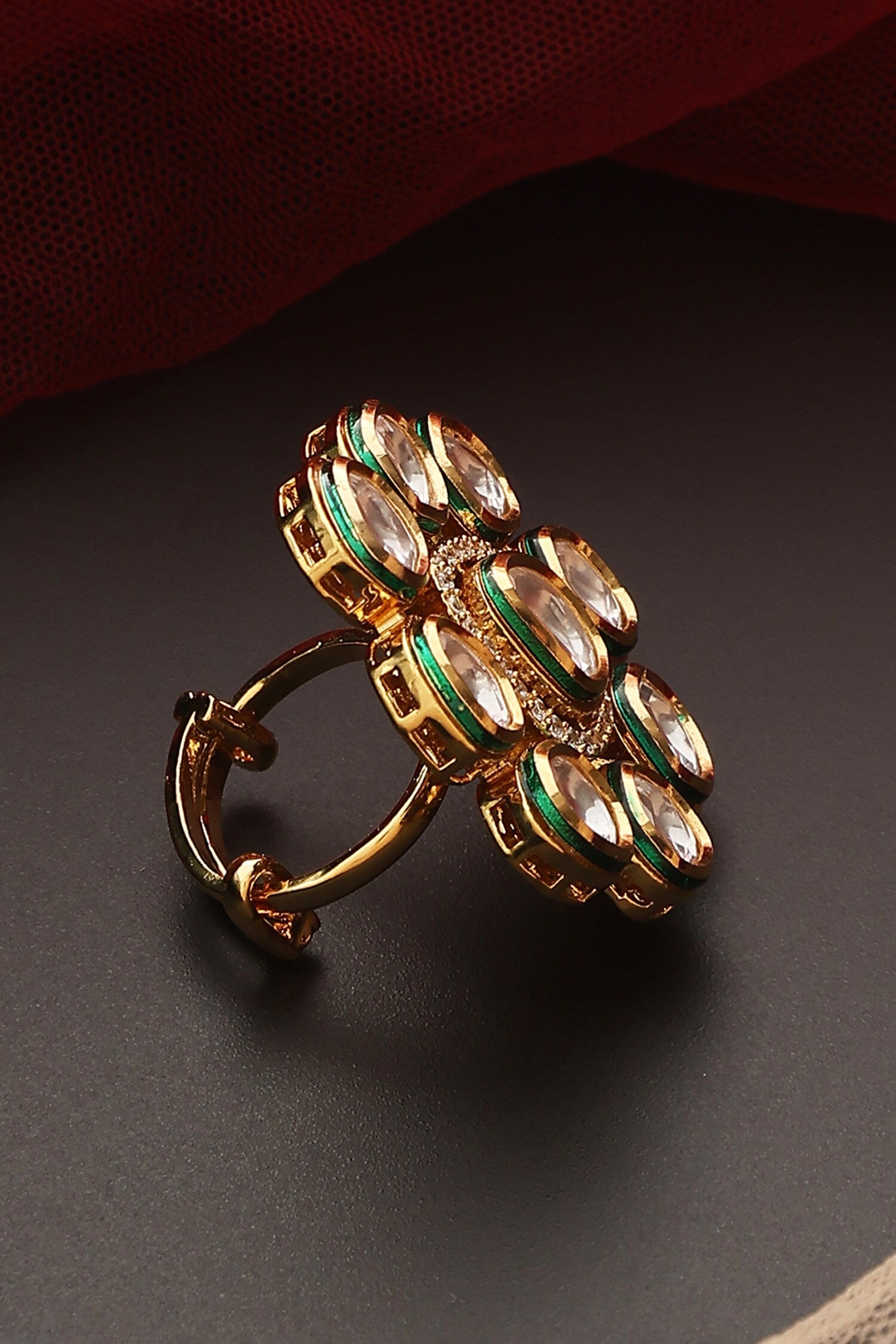 Kundan Work Ring 