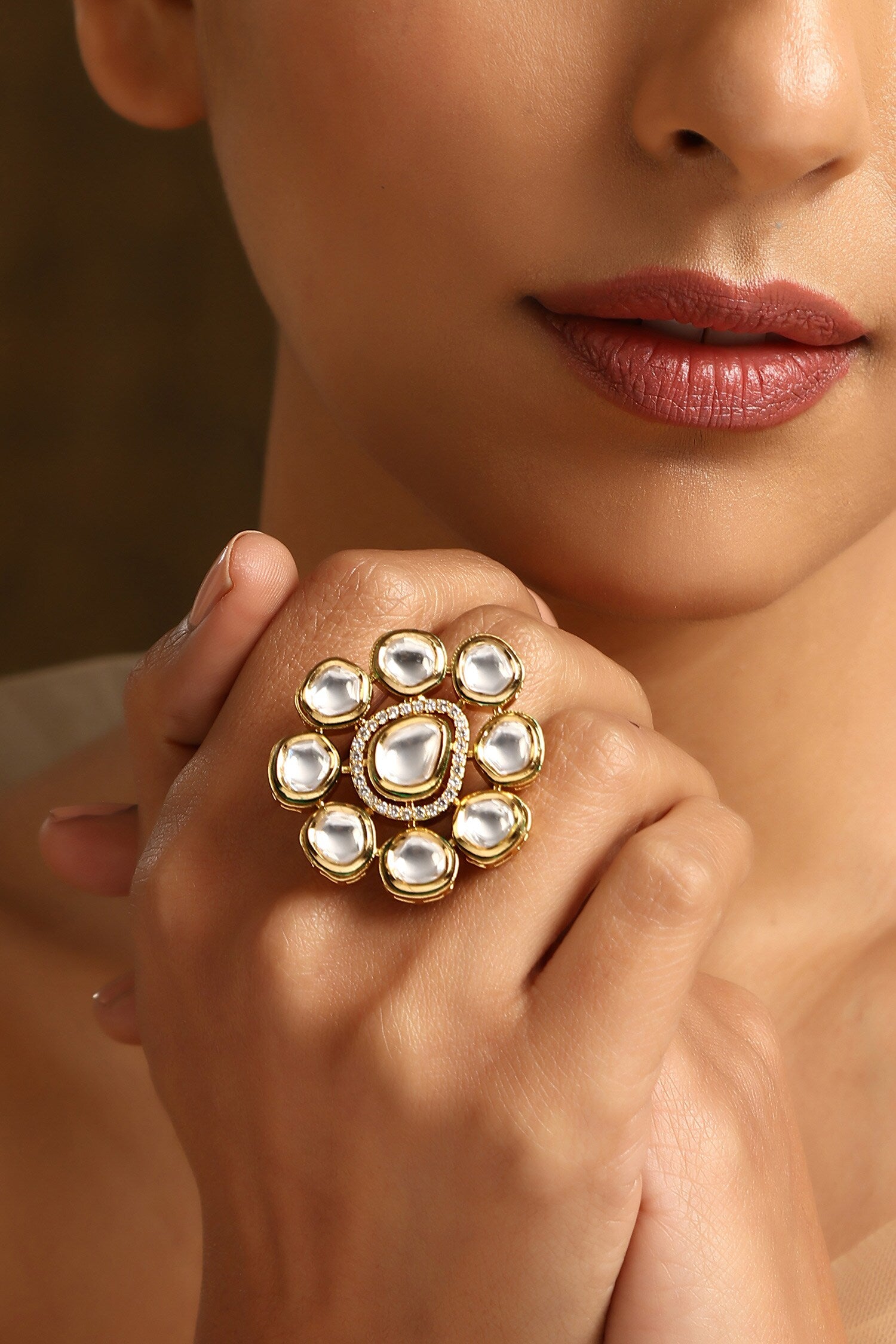 Kundan Work Ring 