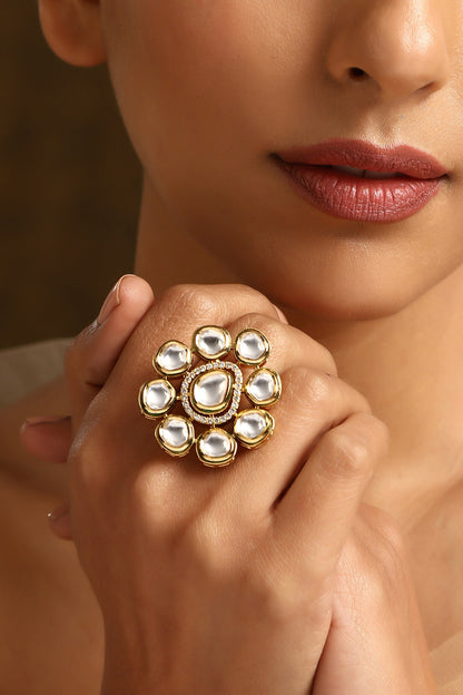 Kundan Work Ring 