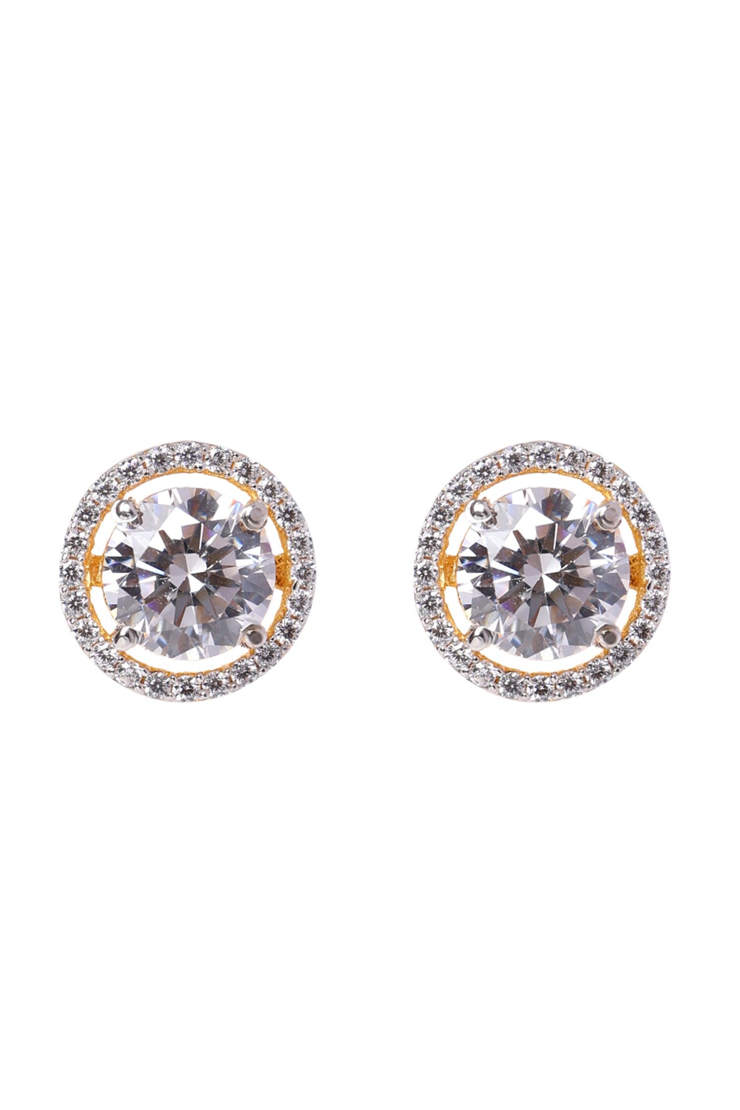 Cubic Zirconia Studded Earrings 