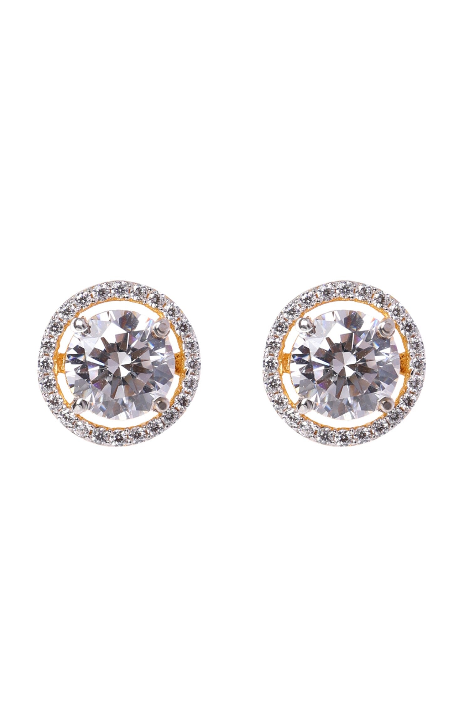 Cubic Zirconia Studded Earrings 