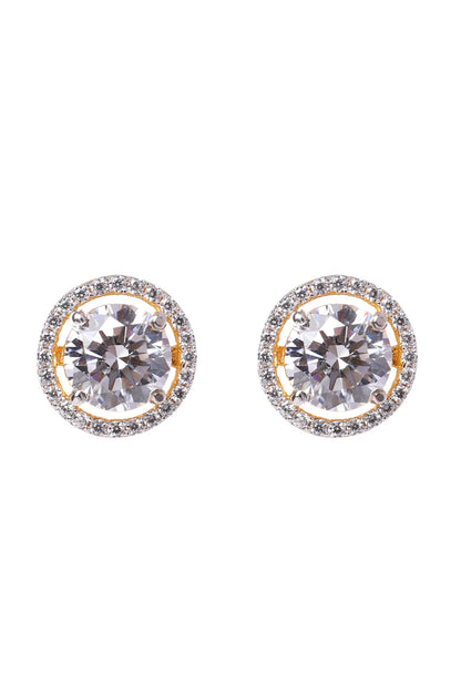 Cubic Zirconia Studded Earrings 