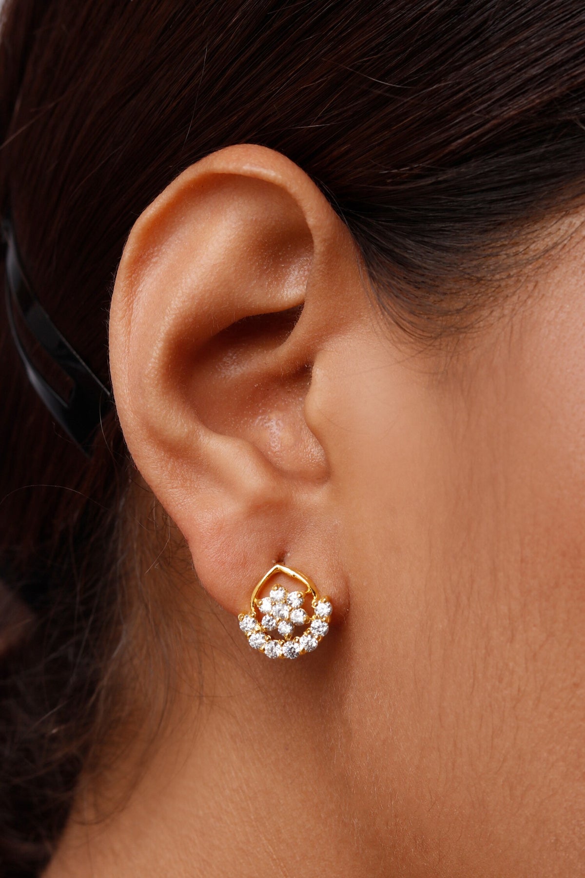 Drop Zirconia Studded Earrings 
