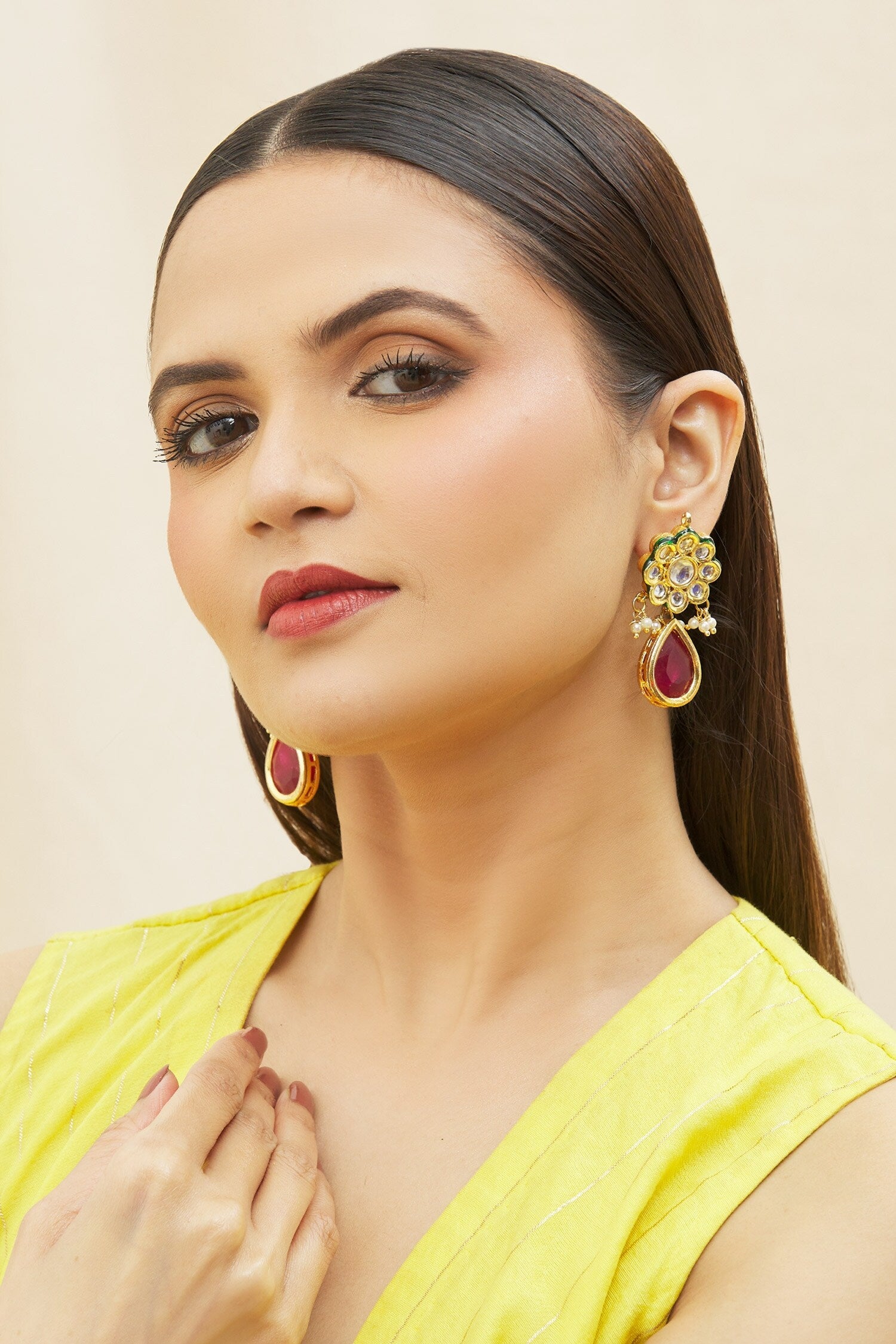 Kundan Floral Earrings 