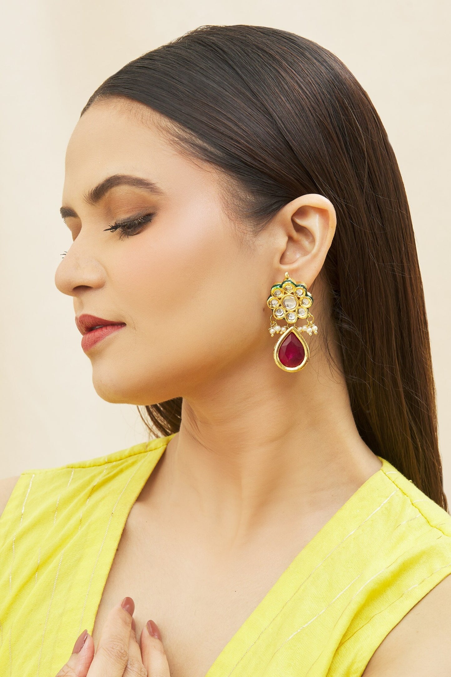 Kundan Floral Earrings 