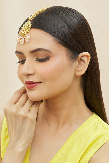 Floral Kundan Maangtikka 
