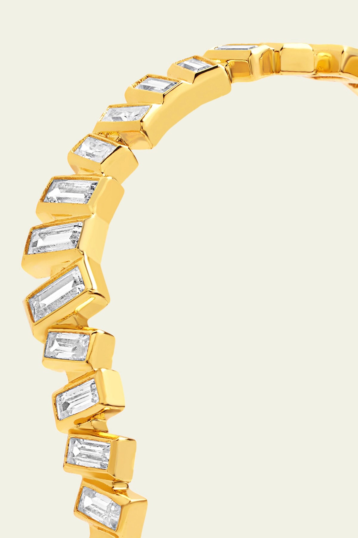 Cubic Zirconia Encrusted Quad Wave Cuff Bracelet 