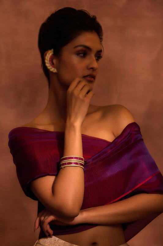 Zircon Embellished Pair of Bangle 