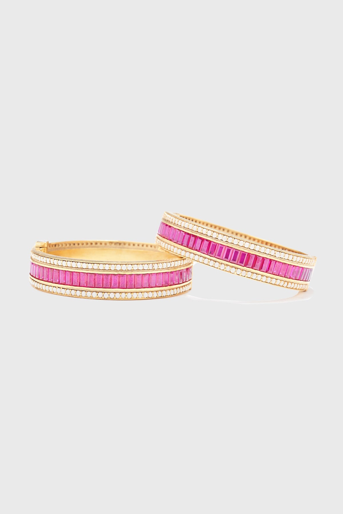Zircon Embellished Pair of Bangle 