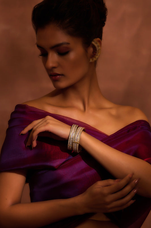 Zircon Studded Pair of Bangle 