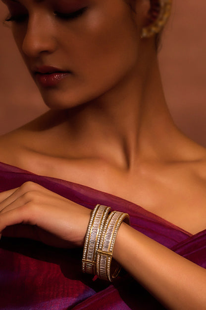 Zircon Studded Pair of Bangle 