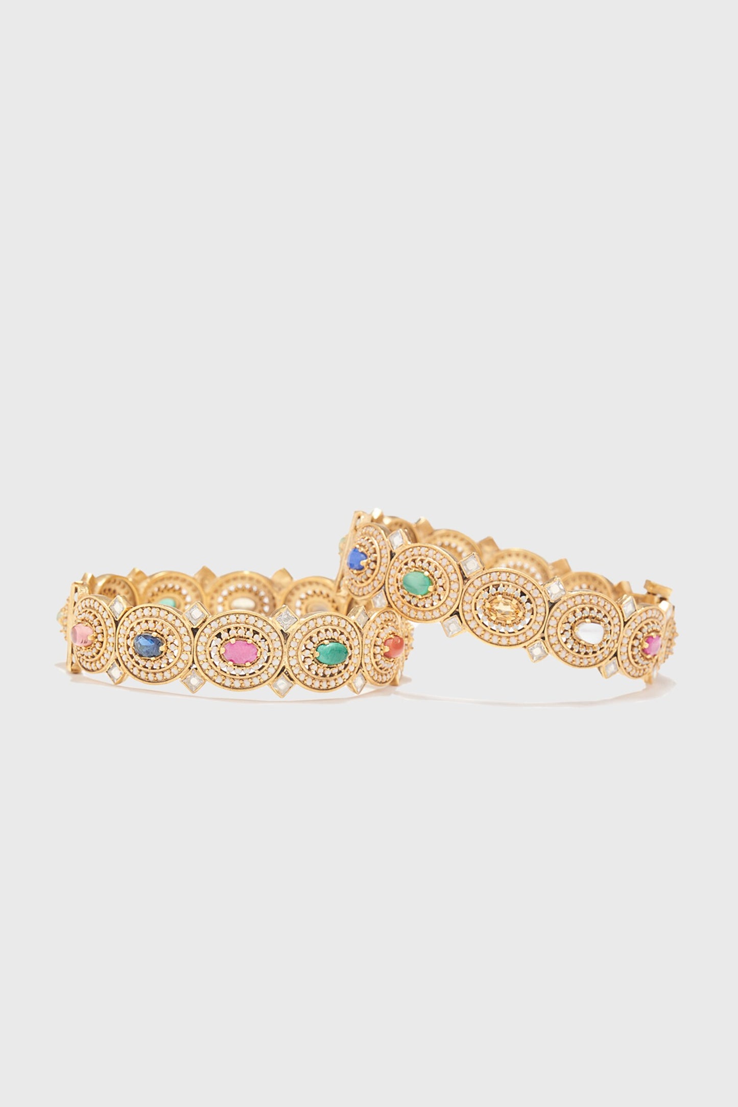 Stone Embellished Pair of Bangle 
