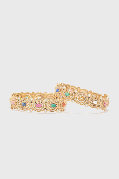 Stone Embellished Pair of Bangle 