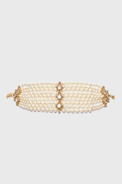 Layered Pearl String Bracelet 