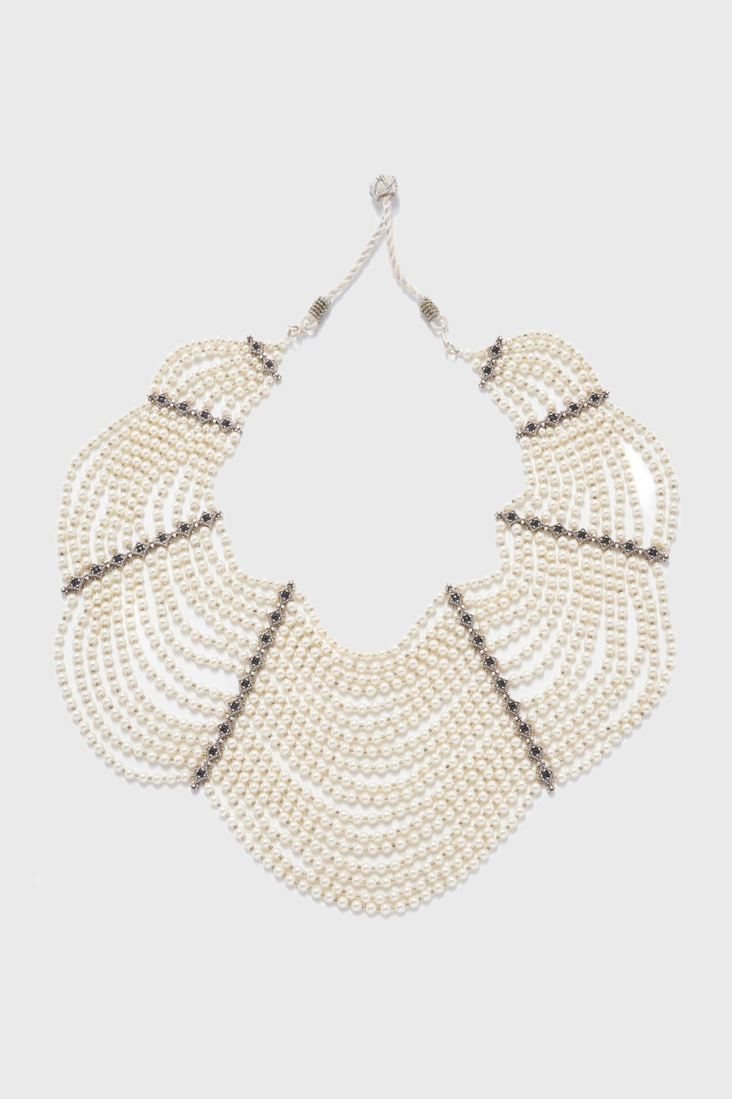 Swarovski Pearl Layered Waterfall Necklace 