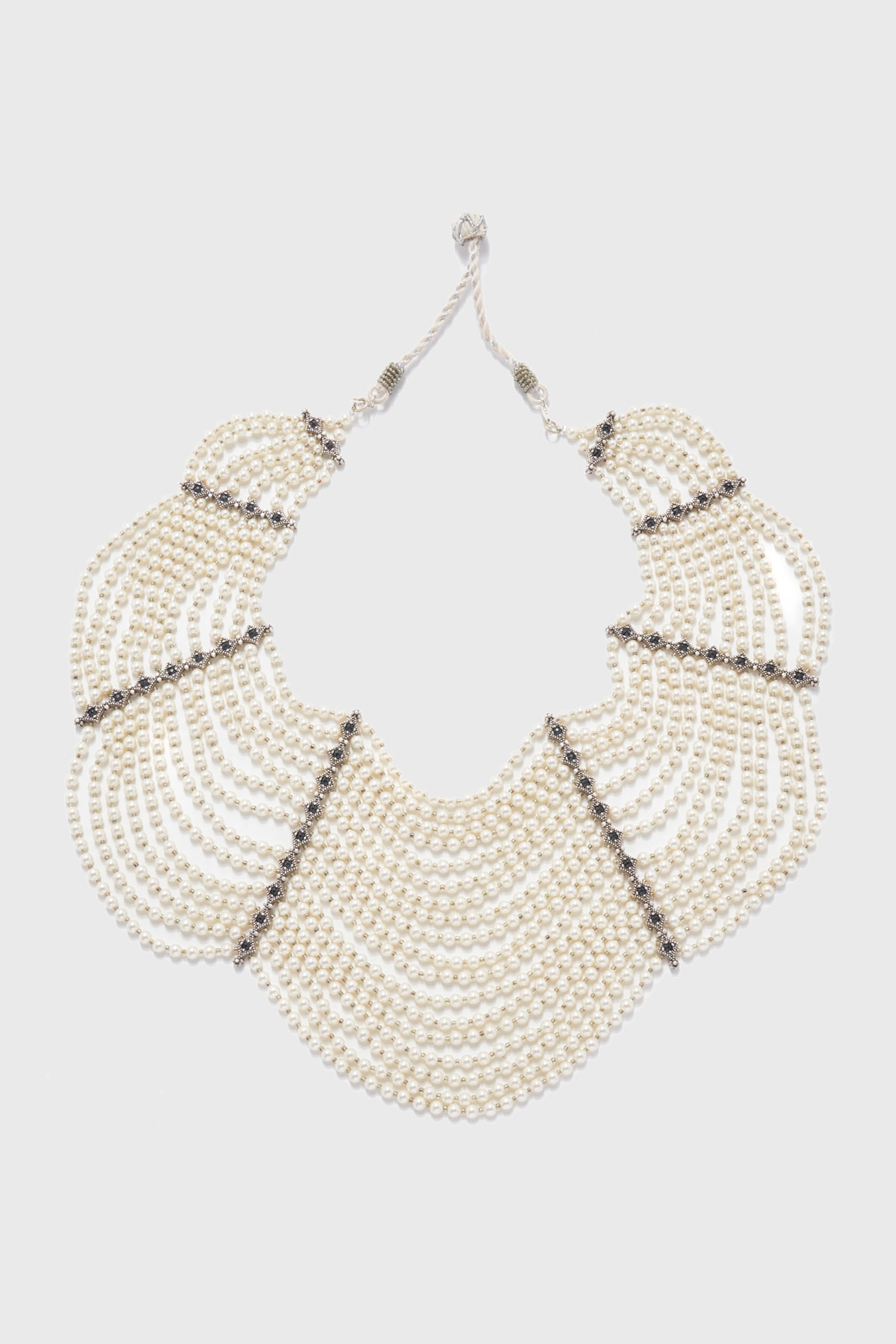 Swarovski Pearl Layered Waterfall Necklace 