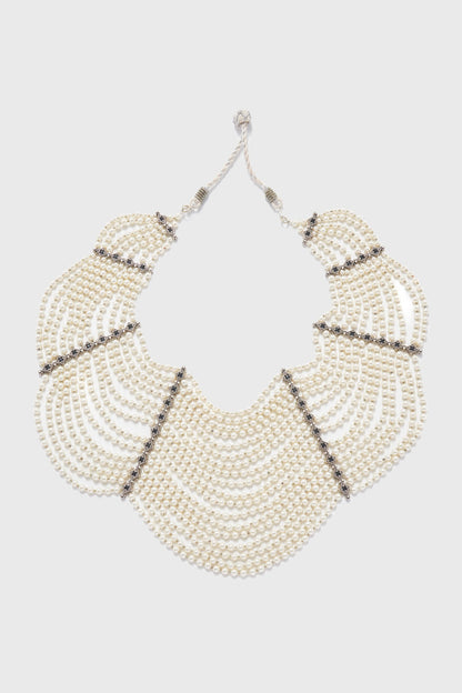Swarovski Pearl Layered Waterfall Necklace 