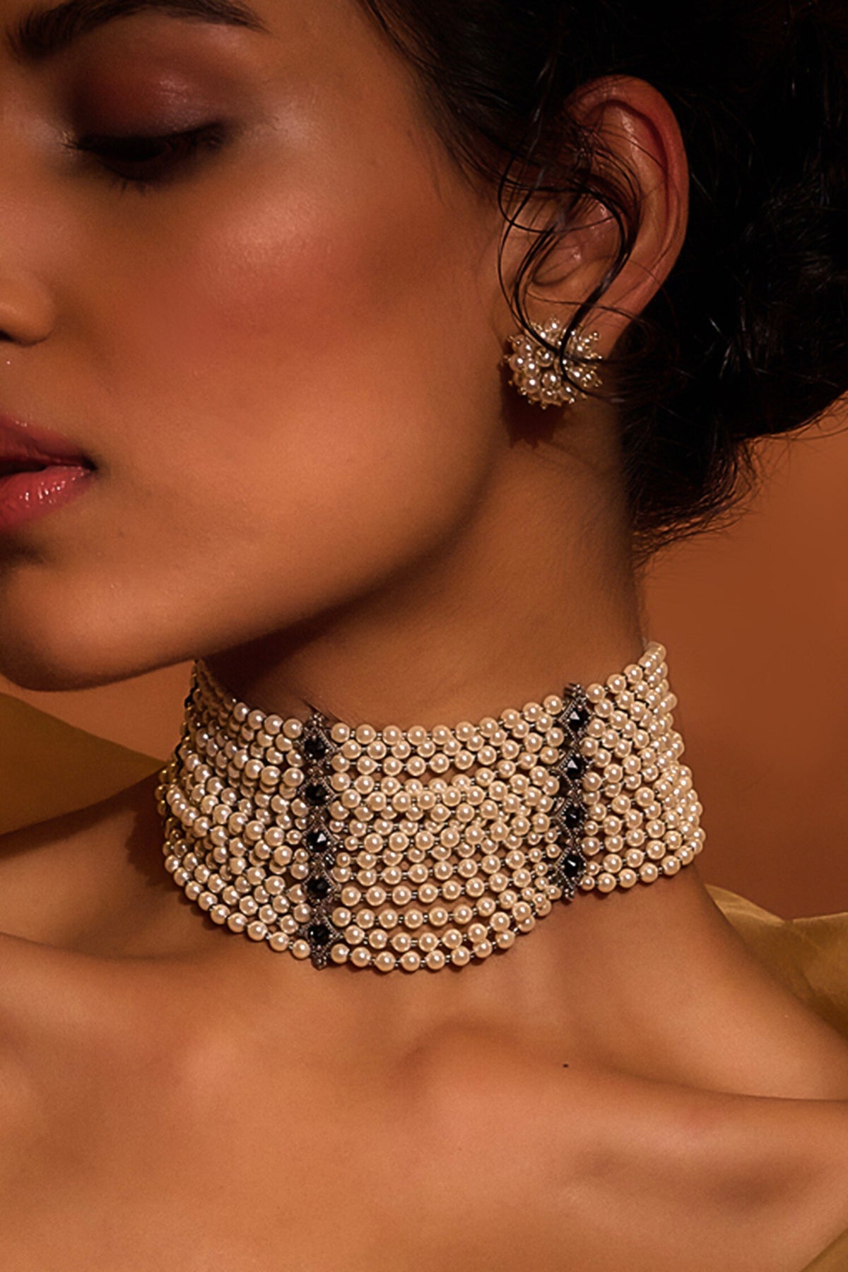 Fresh Water Pearl Multi Layered Necklace 