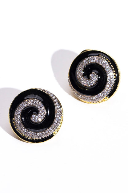 Bold Spiral Circle Shaped Earrings 