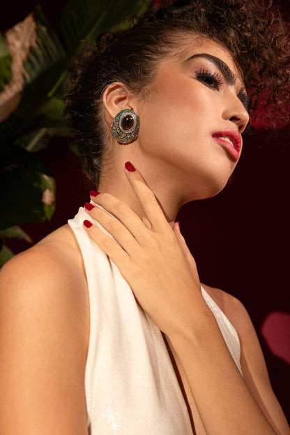 Stone Embellished Earrings 