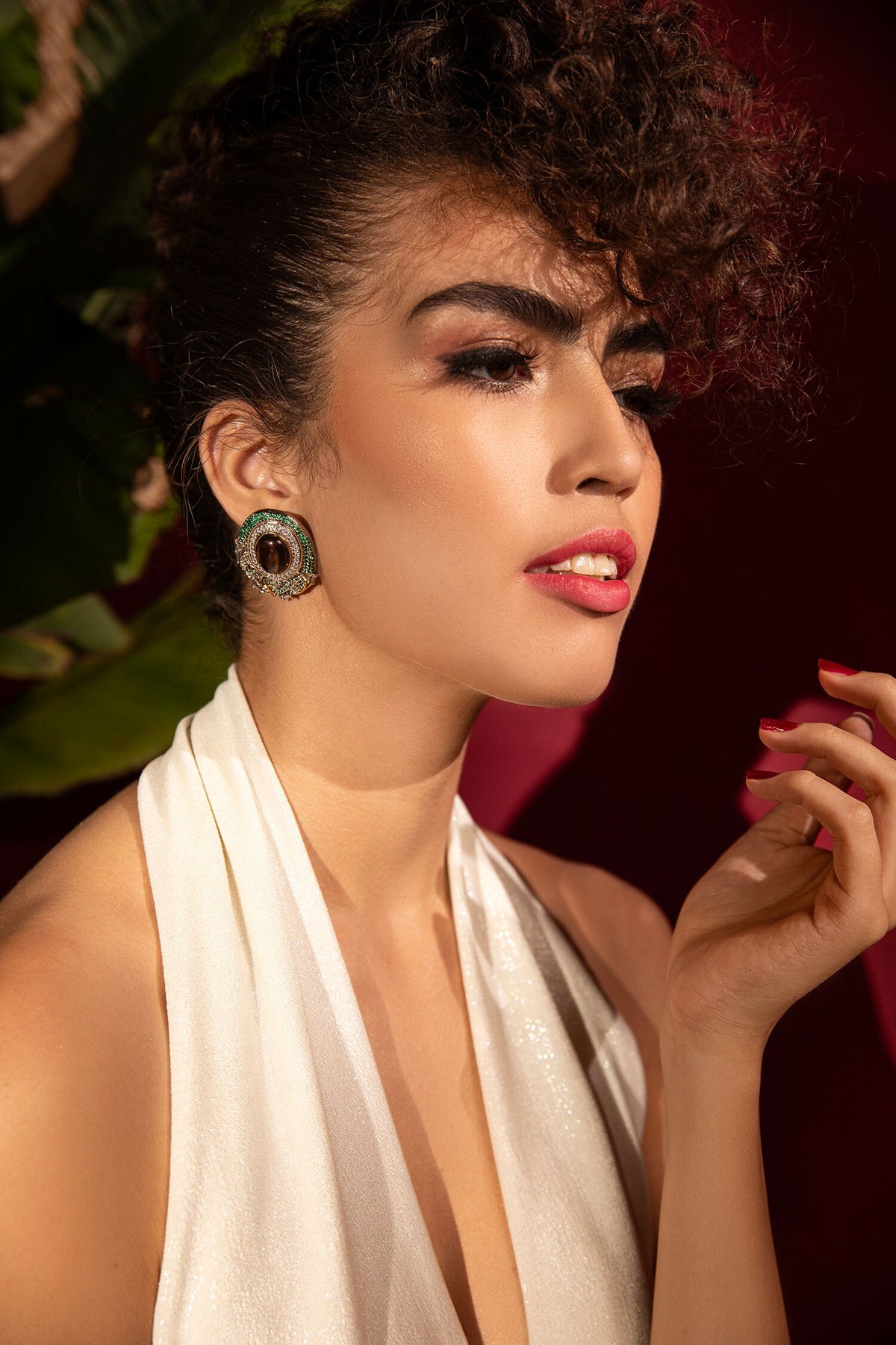 Stone Embellished Earrings 