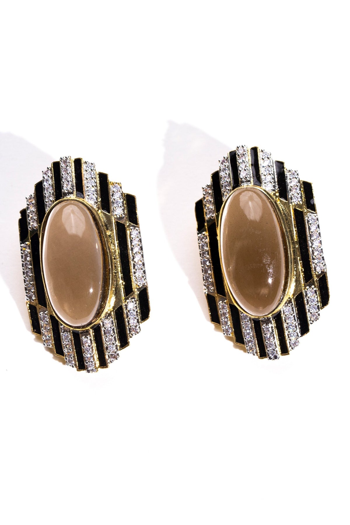 Uber & Unique Stone Embellished Earrings 