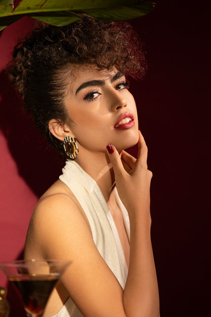 Uber & Unique Stone Embellished Earrings 