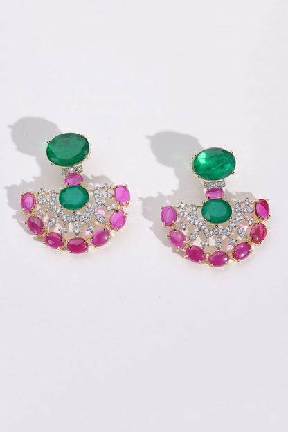 Stone & Swarovski Embellished Earrings 