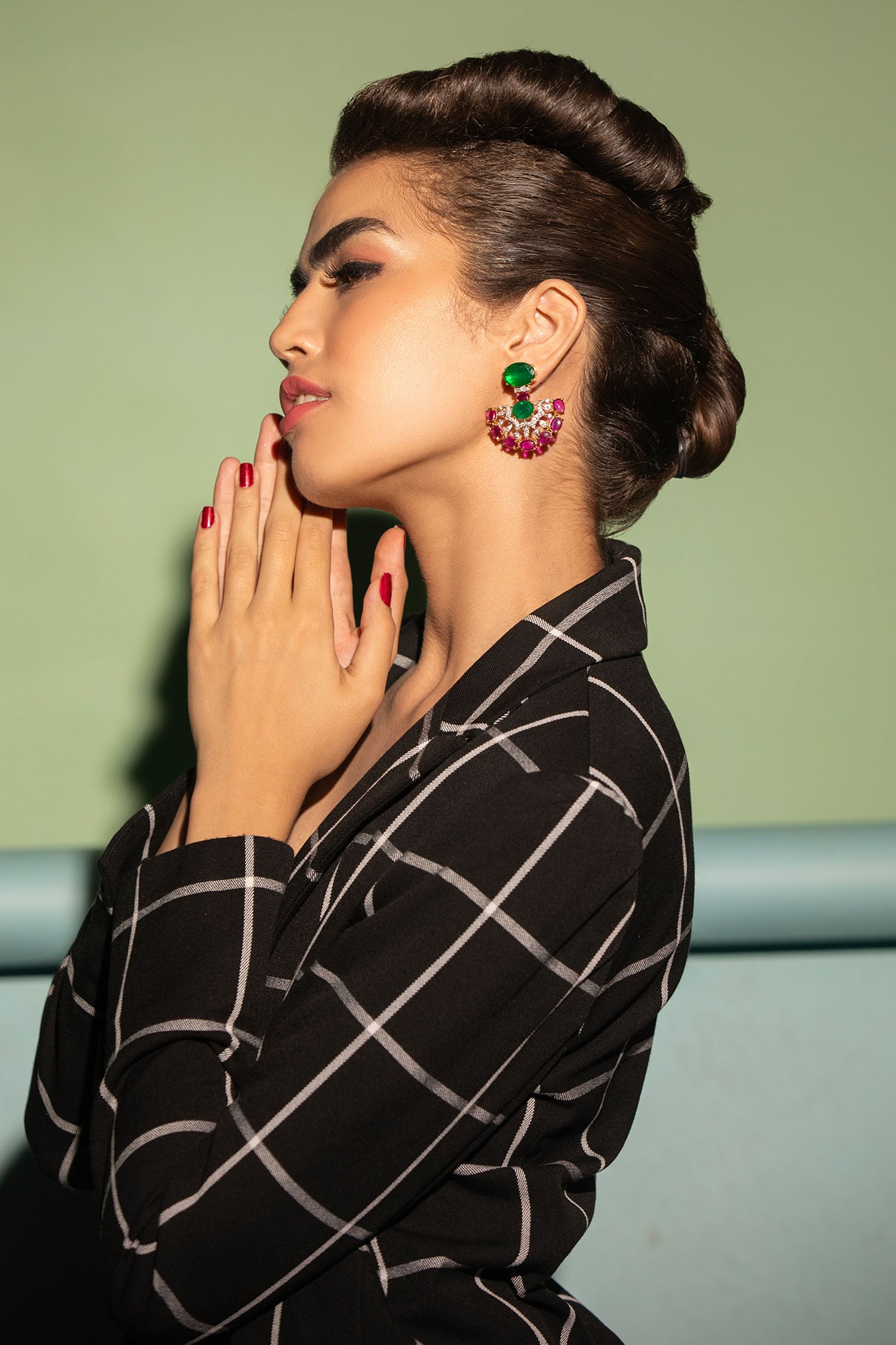Stone & Swarovski Embellished Earrings 