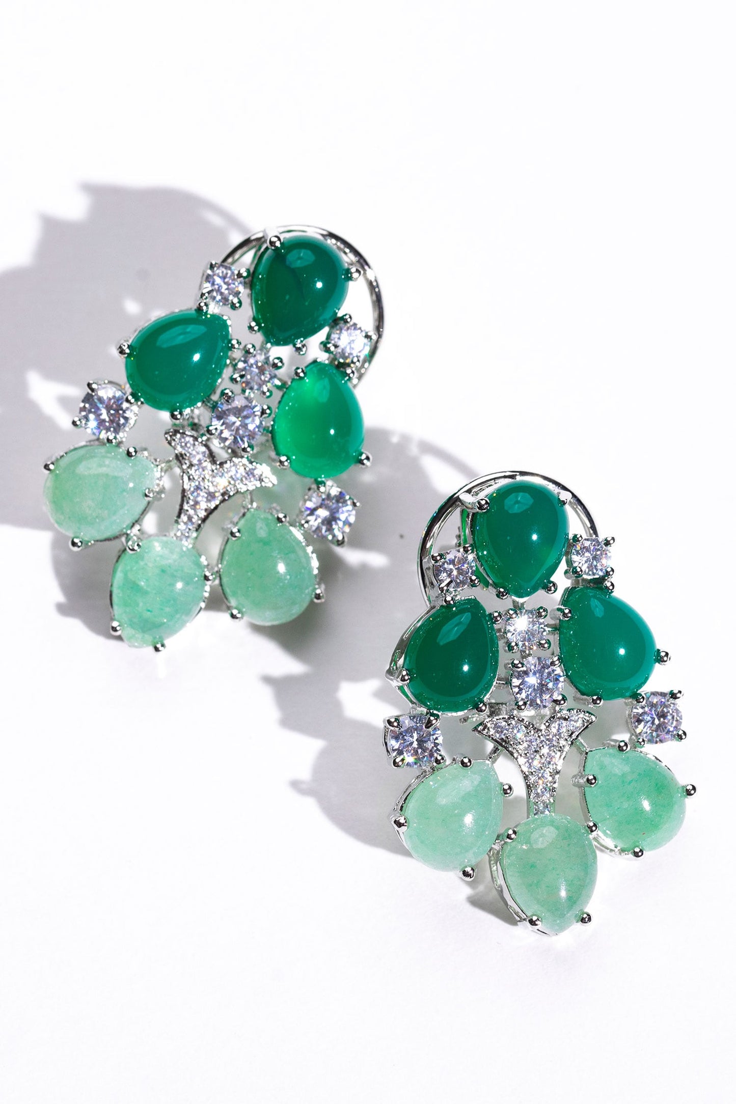 Swarovski Embellished Cutwork Earrings 