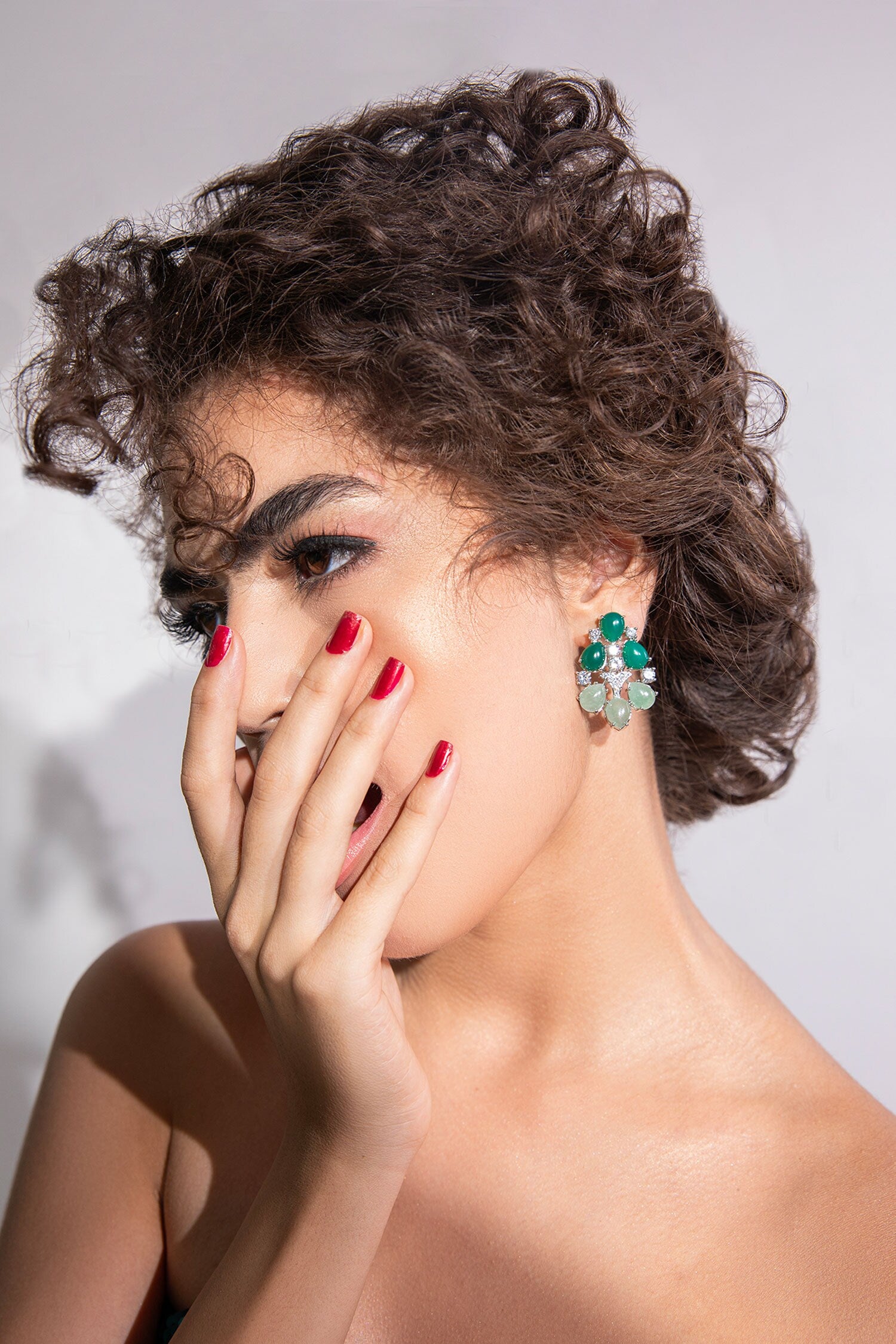 Swarovski Embellished Cutwork Earrings 