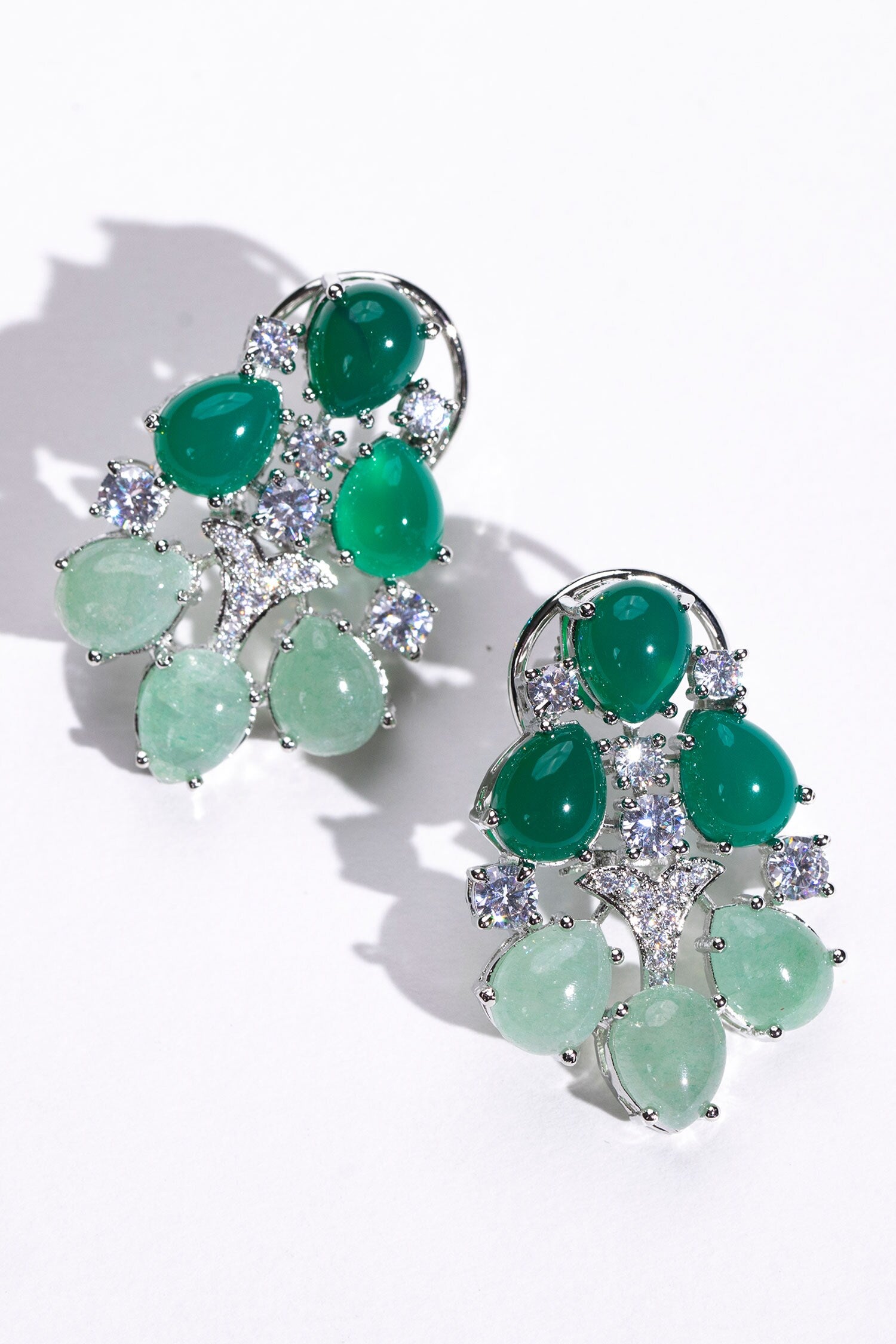 Swarovski Embellished Cutwork Earrings 