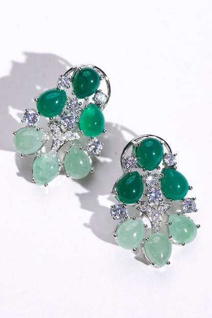 Swarovski Embellished Cutwork Earrings 