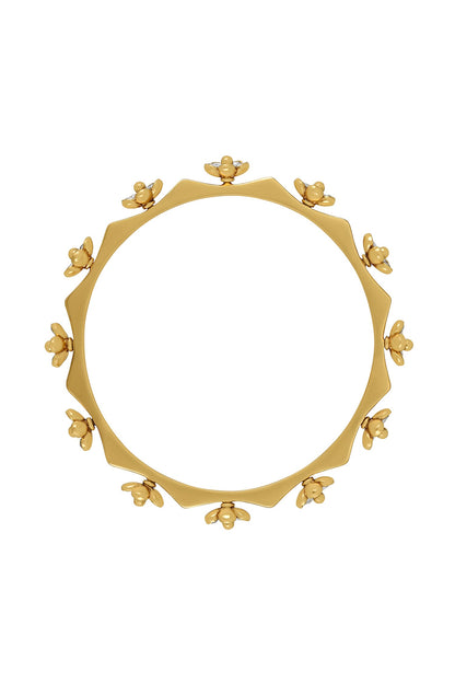 Cheshtha Stone Studded Floral Bangle- Single Pc 
