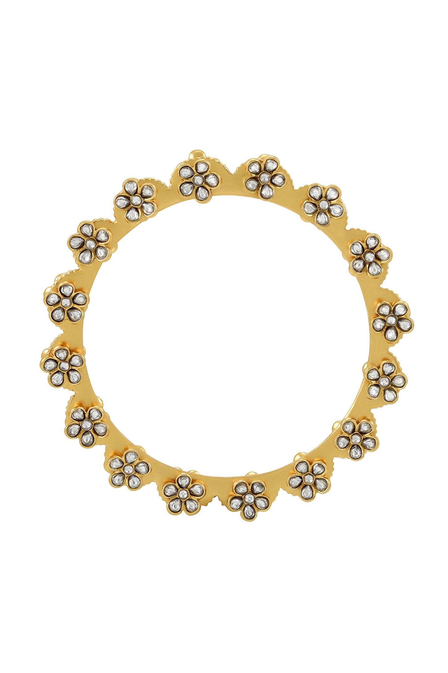 Jenisha Floral Scallop Bangle- Single Pc 