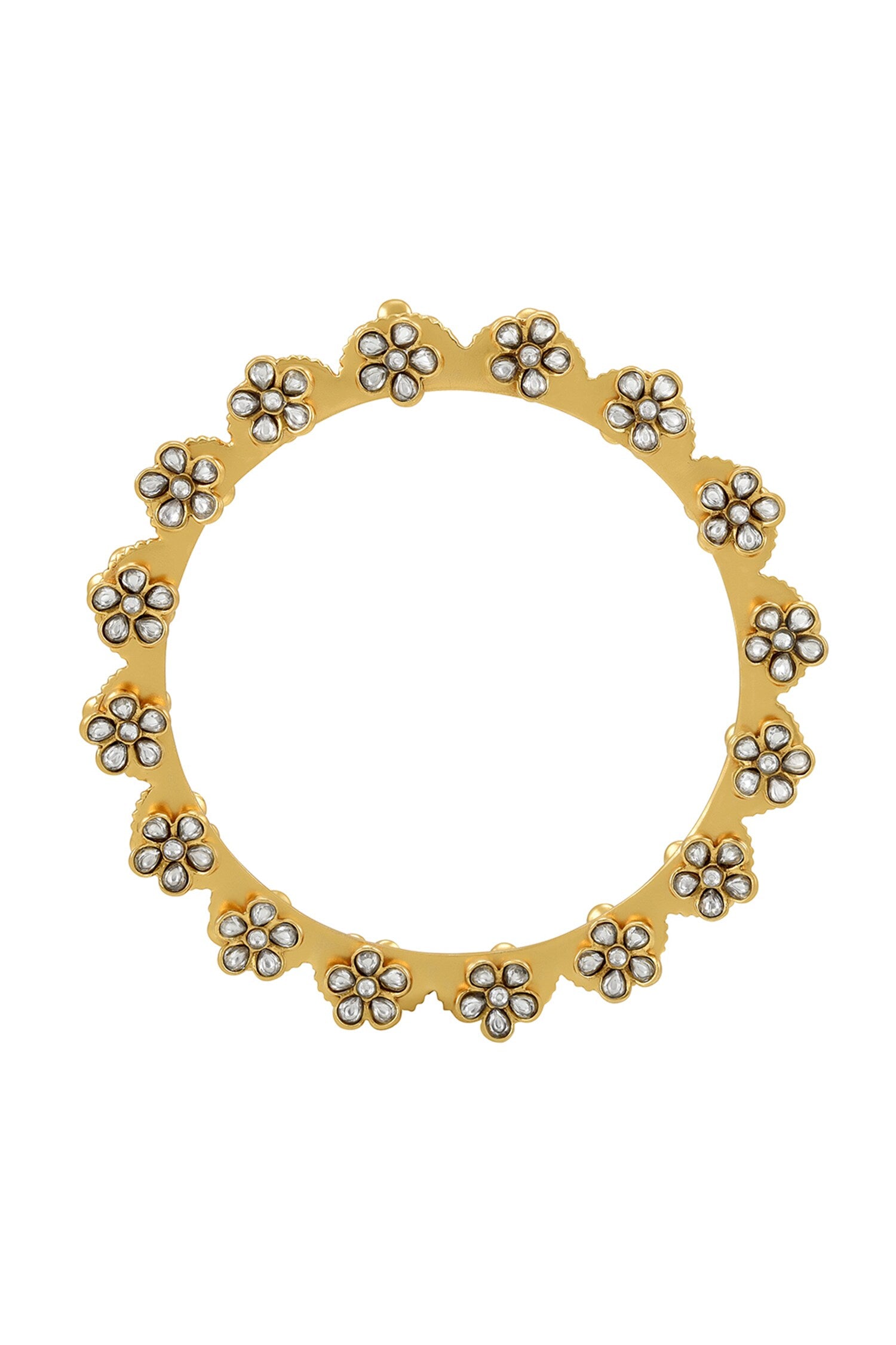Jenisha Floral Scallop Bangle- Single Pc 