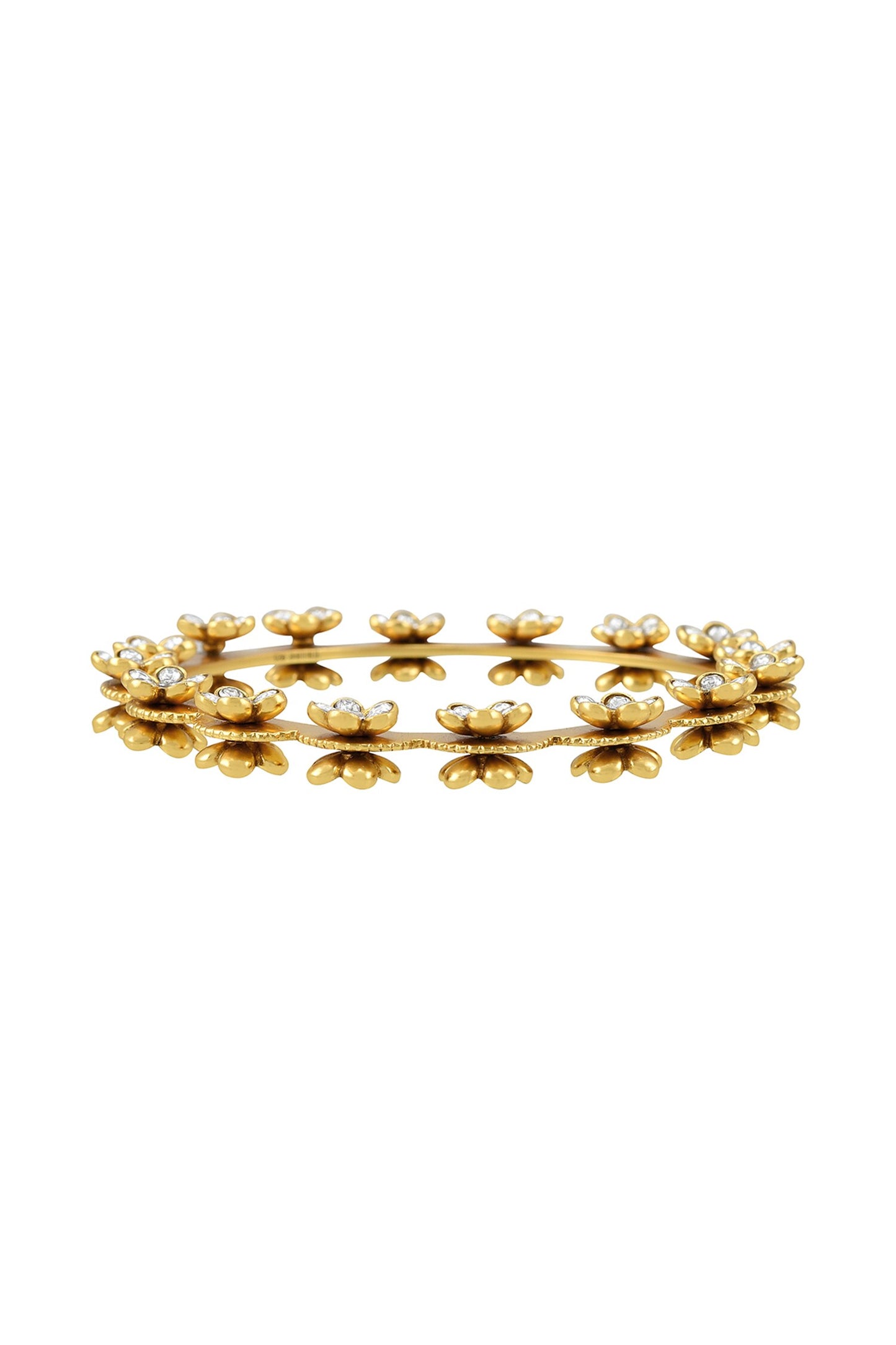 Jenisha Floral Scallop Bangle- Single Pc 