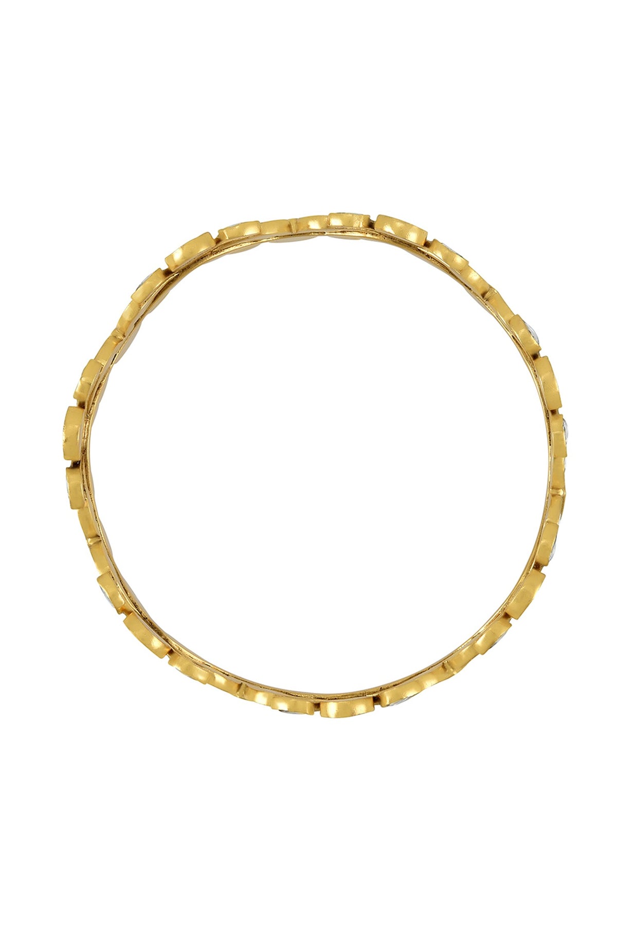 Anika Stone Studded Wave Bangle- Single Pc 