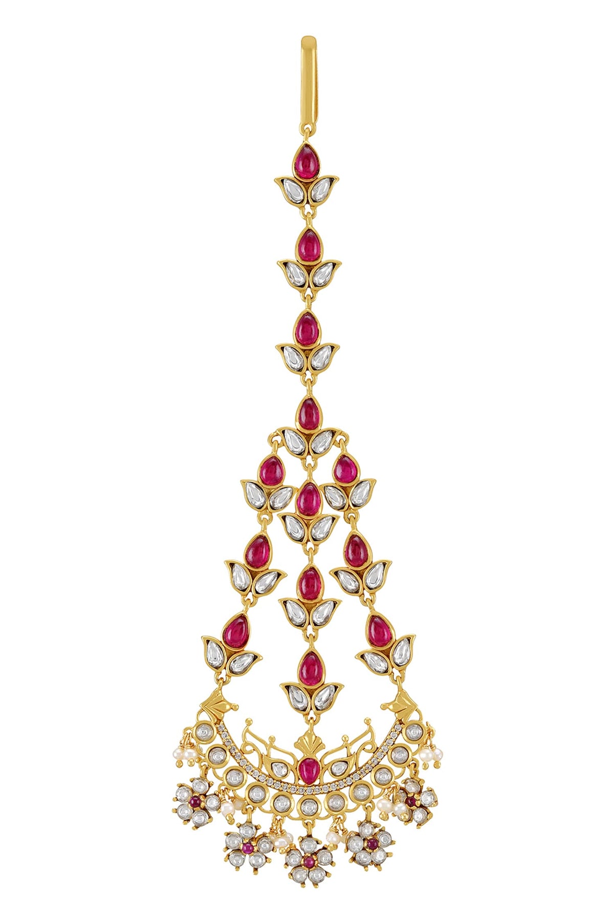 Hetvi Stone Studded Half Moon Maangtikkas 