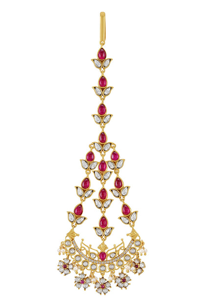 Hetvi Stone Studded Half Moon Maangtikkas 